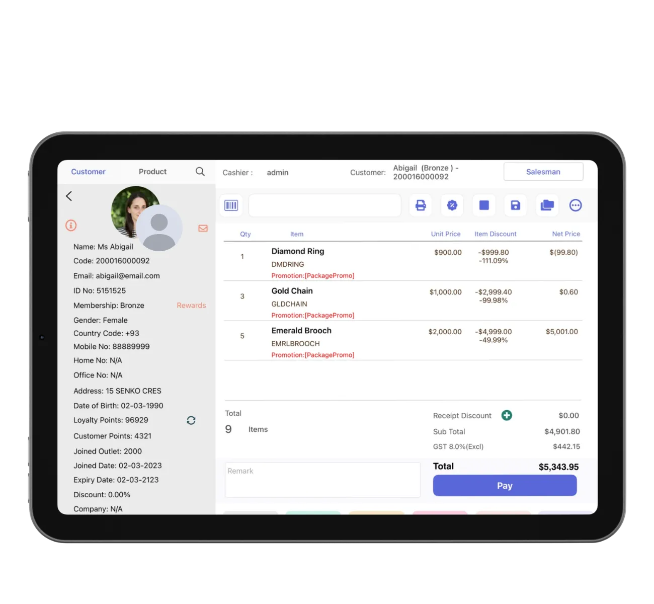kassie business product screenshot
